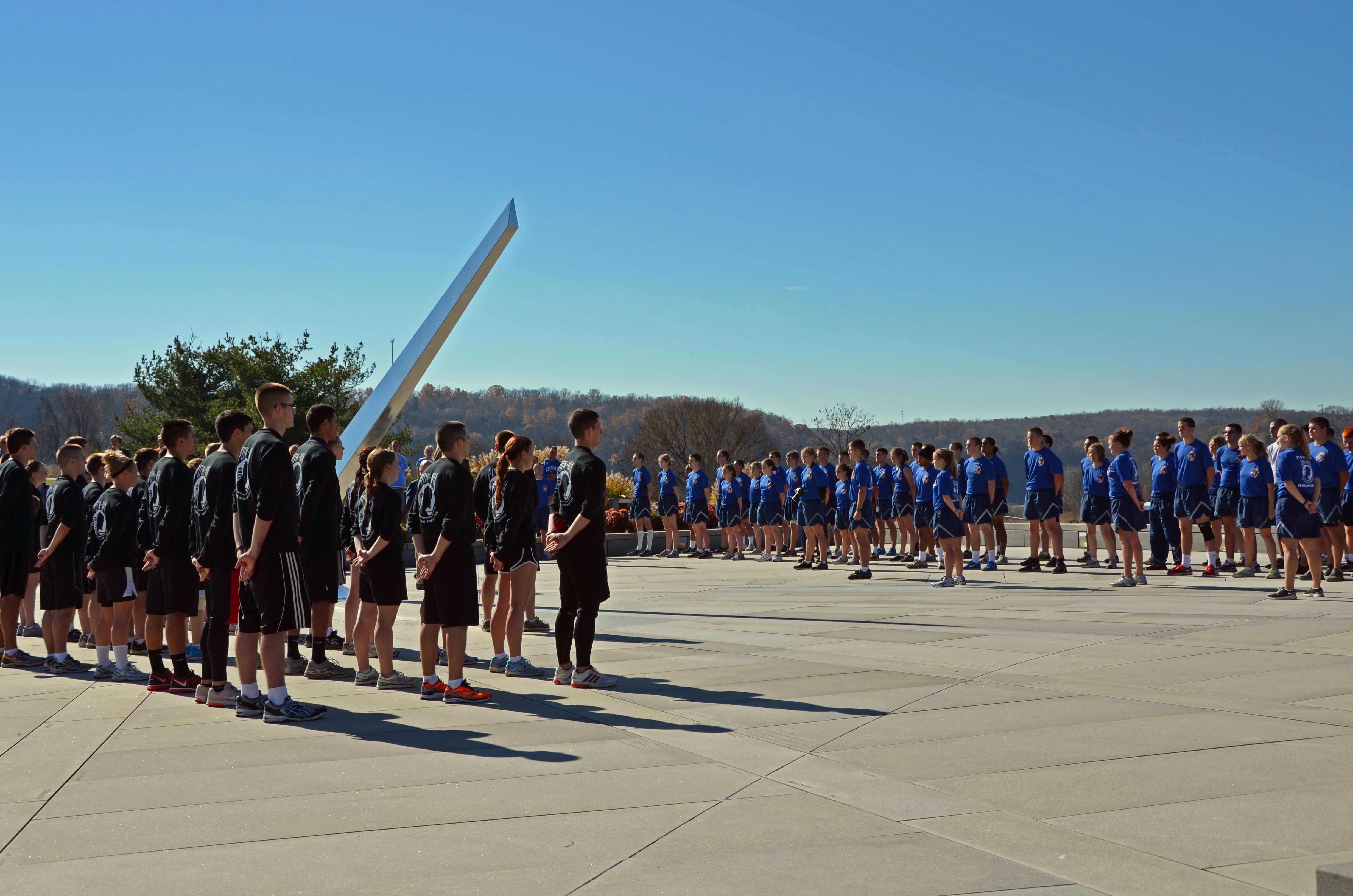 Cadets at Frankfort Vietnam Veterans Memorial